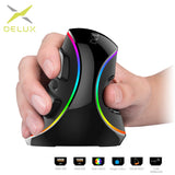 Delux M618 PLUS Ergonomics Vertical Gaming Mouse 6 Buttons