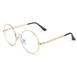 Metal round glasses anti blue light