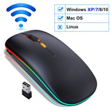 Wireless RGB Bluetooth Gaming Silent Rechargeable Ergonomic Mouse