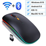 Wireless RGB Bluetooth Gaming Silent Rechargeable Ergonomic Mouse