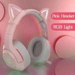 Gaming 7.1 Stereo Headphones Pink Headset