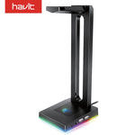 Havit RGB Headphones Stand with 3.5mm AUX and 2 USB Ports