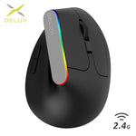 Delux M618C Wireless Mouse Ergonomic Vertical