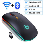 Wireless RGB Bluetooth Gaming Silent Rechargeable Ergonomic Mouse