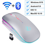 Wireless RGB Bluetooth Gaming Silent Rechargeable Ergonomic Mouse