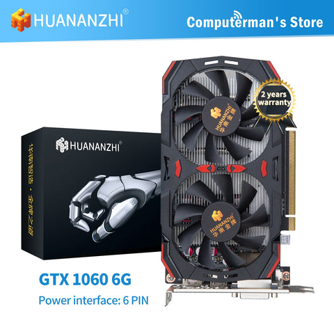 HUANANZHI Graphic Card GTX 650 750 760  960 1050 1060  TI 2G 4G 6G RX 550 560 4G Video Cards GDDR4 GDDR5 DVI VGA HDMI-Compatibl