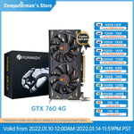 HUANANZHI Graphic Card GTX 650 750 760  960 1050 1060  TI 2G 4G 6G RX 550 560 4G Video Cards GDDR4 GDDR5 DVI VGA HDMI-Compatibl