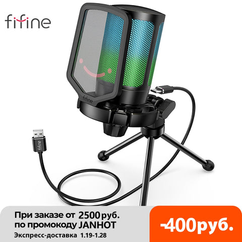 FIFINE ampligame USB Microphone for Gaming Streaming